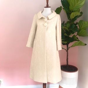 Zara Vintage Inspired Embroidered Swing Coat